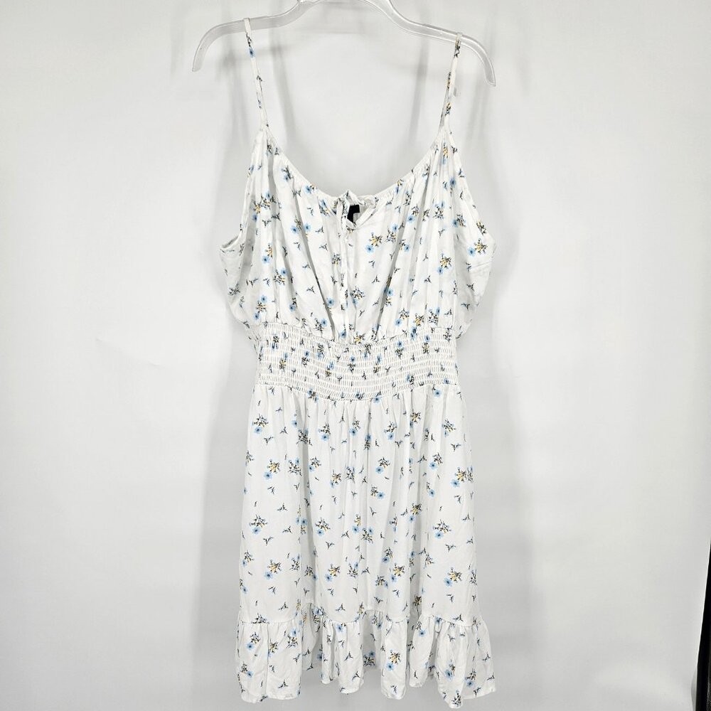 Rue Plus Dress Womens 4X Floral Sleeveless Summer Ruffle Hem Tie Waist Maxi